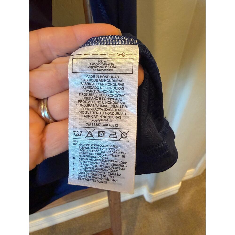 Adidas NAU Northern Arizona University Women’s Blue Quarter Zip Hoodie Med - Picture 5 of 6